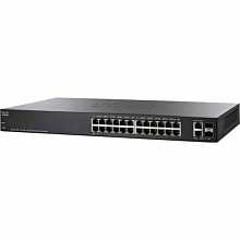 Коммутатор Cisco Small Business SF220-24P SF220-24P-K9-EU (100 Base-TX (100 мбит/с), 2 SFP порта)