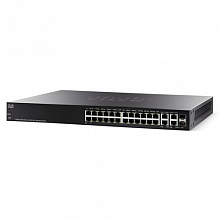 Коммутатор Cisco SF350-24P SF350-24P-K9-EU (100 Base-TX (100 мбит/с), 2 SFP порта)