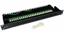 Патч-панель 19" (1U), 50 портов RJ-45, Dual IDC (телеф. Раскладка)

<ul>
<li>Стандартный размер 19" для монтажа в стойки и шкафы </li>
<li>Позволяет подключать одножильный кабель диаметром 22-26 AWG </li>
<li>Высота: 1U, горизонтальный тип заделки </li>
<li>Телефонная раскладка, 2 пары на порт 3,6,4,5</li>
</ul>
