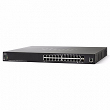 Коммутатор Cisco SG350XG-24F SG350XG-24F-K9-EU (1000 Base-TX (1000 мбит/с), 2 SFP порта)