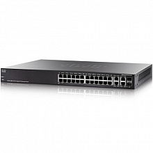 Коммутатор Cisco SB SG350-28MP-K9-EU (1000 Base-TX (1000 мбит/с), 2 SFP порта)