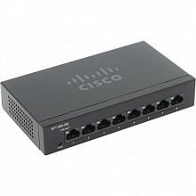 Коммутатор Cisco SF110D-08 SF110D-08-EU (100 Base-TX (100 мбит/с), Без SFP портов)