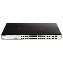 Коммутатор D-link DGS-1210-28MP/F1A (1000 Base-TX (1000 мбит/с), Без SFP портов)