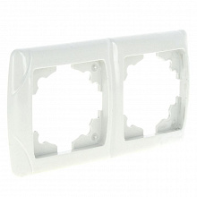 Лондон Рамка 2-местная горизонтальная белая EKF