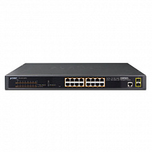 Коммутатор Planet GS-4210-16P2S (1000 Base-TX (1000 мбит/с), 2 SFP порта)