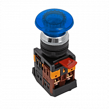 Кнопка AELA-22 синяя с подсветкой NO+NC 220В Грибок EKF Кнопка AELA-22 синяя с подсветкой NO+NC 220В Грибок EKF