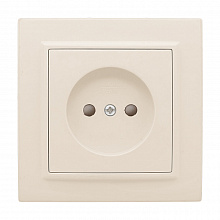 Минск Розетка 1-мест. СП б/з 10 А с защ. штор. бежевый EKF Минск Розетка 1-мест. СП б/з 10 А с защ. штор. бежевый EKF