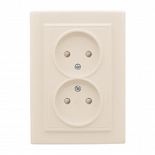 Минск Розетка 2-мест. СП б/з 10А бежевый с защ. штор. EKF Минск Розетка 2-мест. СП б/з 10А бежевый с защ. штор. EKF