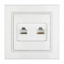 Минск Розетка RJ-45+Phone СП белая EKF