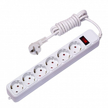 Сетевой фильтр 6*3м 10А/2,2 кВт с выкл. c/з ПВС 3х0,75 Блокбастер EKF