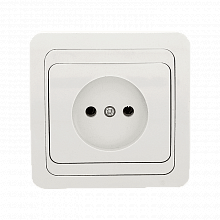 Лондон Розетка 1-местная без заземления 10А керамика белая EKF Лондон Розетка 1-местная без заземления 10А керамика белая EKF