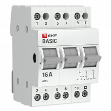 Трехпоз. перекл. 3P 16А EKF
