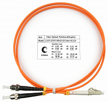 Шнур оптический duplex LC-ST 62,5/125 mm 1м LSZH