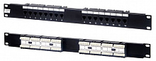 Патч-панель Hyperline PP-19-16-6P4C-C2 19" кабель 5 16 портов 