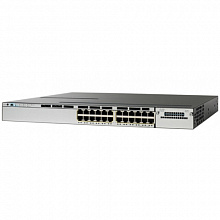 Коммутатор Cisco WS-C3850-24P-L (1000 Base-TX (1000 мбит/с), Без SFP портов)