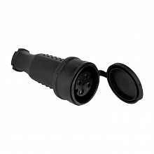 Роз. перенос. с защитной крышкой каучуковая 380В 3P+PE 32A IP44 EKF Роз. перенос. с защитной крышкой каучуковая 380В 3P+PE 32A IP44 EKF