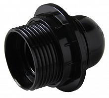 Патрон карболитовый с кольцом Е27 черн. EKF