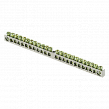 Шина PEN "ноль-земля" (6x9мм) 24 отв. никель крепеж по центру EKF