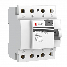 УЗО S 4P 100А 300мА тип АС эл-мех ВД-100 EKF УЗО S 4P 100А 300мА тип АС эл-мех ВД-100 EKF