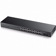 Коммутатор Zyxel GS1900-24 GS1900-24-EU0101F (1000 Base-TX (1000 мбит/с), 2 SFP порта)