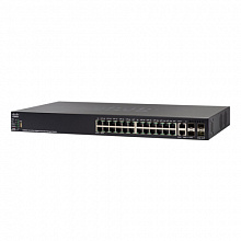 Коммутатор Cisco SG550X-24P-K9-EU (1000 Base-TX (1000 мбит/с), 2 SFP порта)