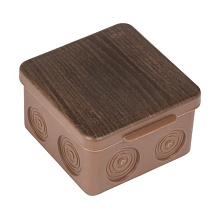 Коробка распаячная КМР-030-034 пылевлагозащ. без мембр. вводов (100х100х55) тёмн. дер. EKF