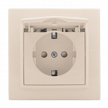Минск Розетка 1-местная СП с/з с крышкой 16А бежевая с защ. штор. EKF Минск Розетка 1-местная СП с/з с крышкой 16А бежевая с защ. штор. EKF