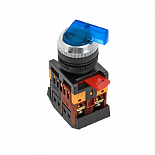 Переключатель ANLC-22 3P синий с подсветкой 380В NO+NC EKF