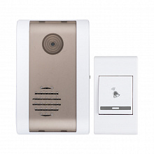 Звонок беспр. на батарейках 003 (бел.-сер. 36 мелод. с индик. 2х1,5В АА дист. 80м.) EKF