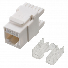 Вставка Keystone Jack RJ-45(8P8C), 180 градусов, категория 5e, Dual IDC (110&Krone type), белая