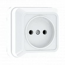 Рим Розетка 1-местная 10А без заземления керам. белая EKF Рим Розетка 1-местная 10А без заземления керам. белая EKF
