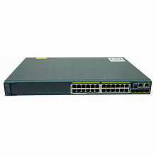 Коммутатор Cisco Catalyst 2960X-24PD-L Switch WS-C2960X-24PD-L (1000 Base-TX (1000 мбит/с), 4 SFP порта)