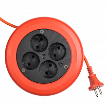 Удлинитель-рулетка 4*10 м без заземления ПВС 2*0,75 10А/2,3кВт PROxima