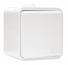 Прага Розетка 1-местная 16А с заземлением с крышкой IP44 белая с защ. штор. EKF Прага Розетка 1-местная 16А с заземлением с крышкой IP44 белая с защ. штор. EKF