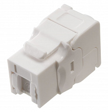 Вставка Keystone Jack RJ-45(8P8C), 180 градусов, категория 6A, без инструмента Toolless, белая