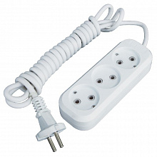 Удлинитель "Эксперт" 3 гнезда  3 метра 10А/2,2кВт без заземления ПВС 2х0,75  EKF