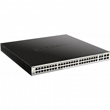 Коммутатор D-link DGS-1210-52MP/F1A (1000 Base-TX (1000 мбит/с), Без SFP портов)