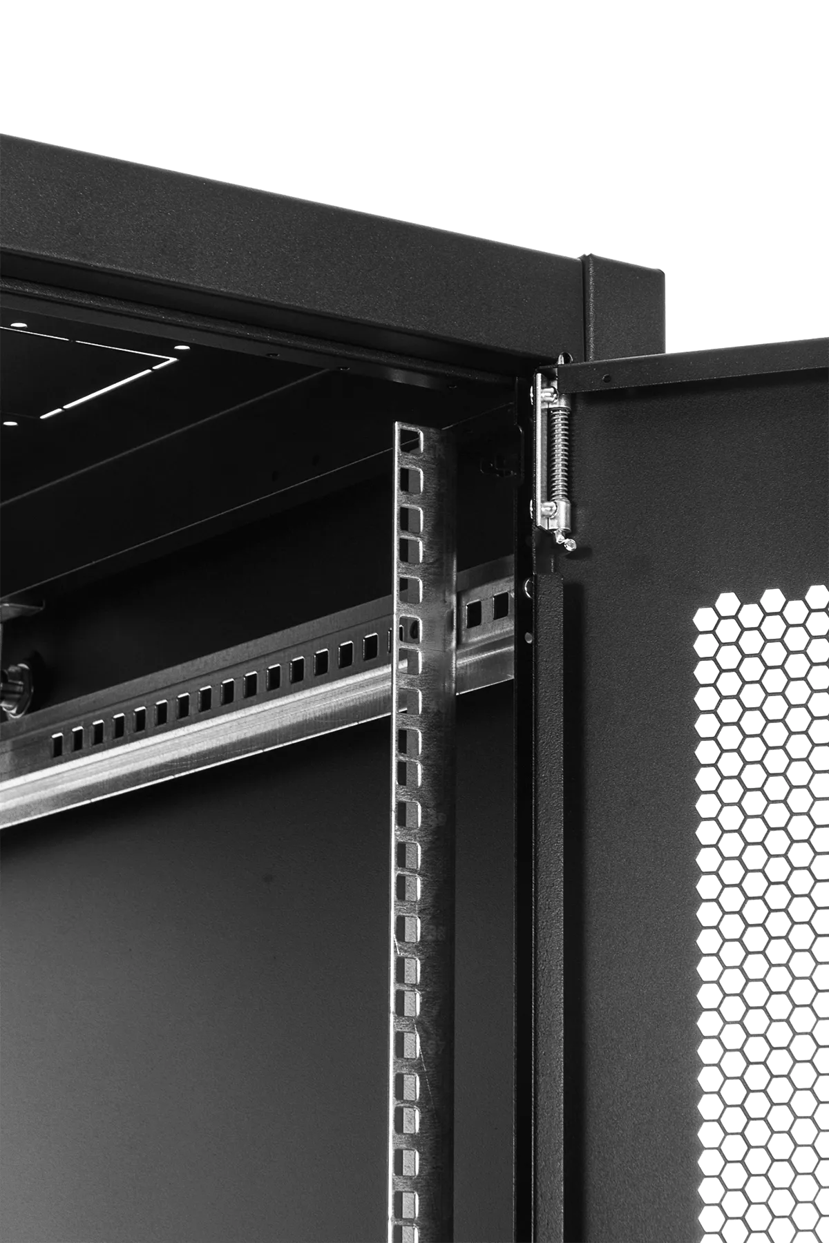 Шкаф телекоммуникационный напольный ЭКОНОМ 48U (600 × 1000) дверь перфорированная 2 шт., цвет черный