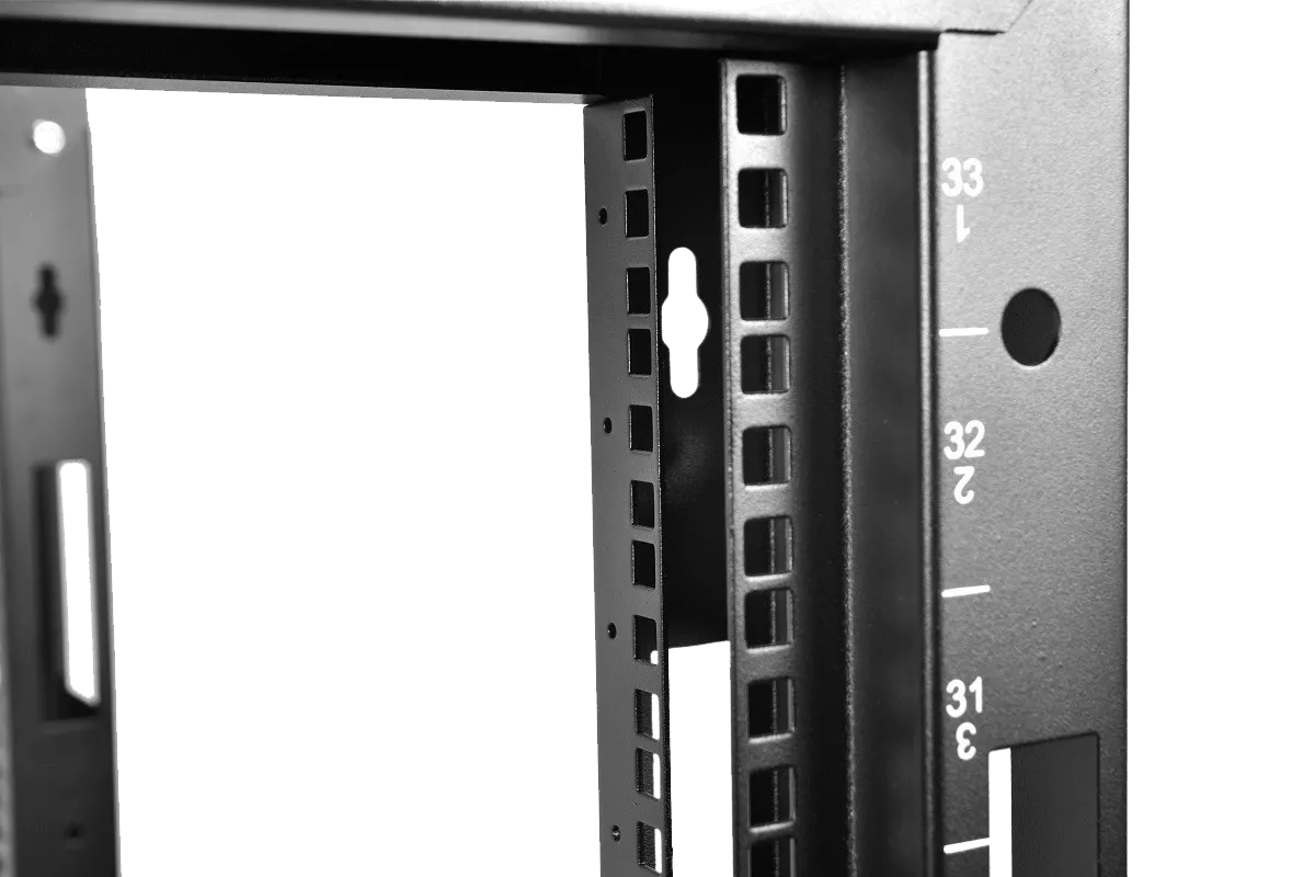 Стойка телекоммуникационная универсальная 47U двухрамная, цвет черный Стойка телекоммуникационная универсальная 47U двухрамная, цвет черный