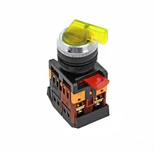 Переключатель ANLC-22 2P желтый с подсветкой 380В NO+NC EKF