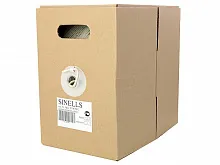 Кабель UTP CAT-5E 4 pr 25 AWG PVC, белый, 305 метров SINELLS