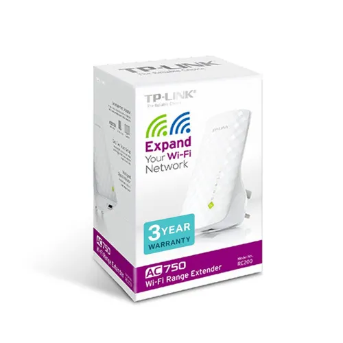 Аксессуар для сетевого оборудования TP-Link усилитель сигнала AC750 RE200 (Усилитель Wi-Fi сигнала)