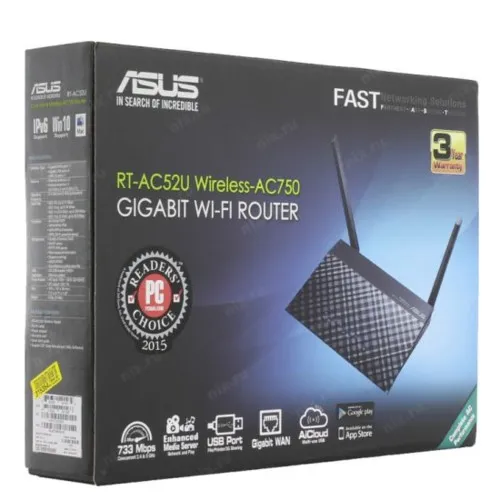 Маршрутизатор для дома Asus RT-AC52U RT-AC52U B1 Маршрутизатор для дома Asus RT-AC52U RT-AC52U B1