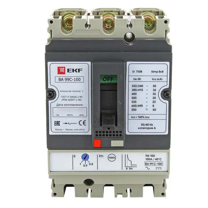 ВА-99C (Compact NS) 100/80А 3P 36кА EKF ВА-99C (Compact NS) 100/80А 3P 36кА EKF