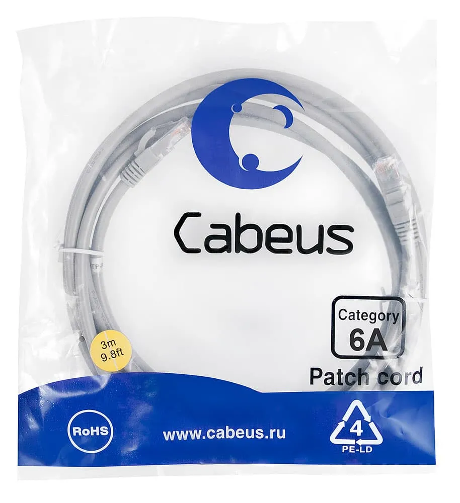 Cabeus PC-UTP-RJ45-Cat.6a-3m-LSZH Cabeus PC-UTP-RJ45-Cat.6a-3m-LSZH