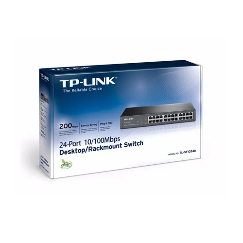 Коммутатор TP-Link TL-SF1024D (100 Base-TX (100 мбит/с), Без SFP портов)