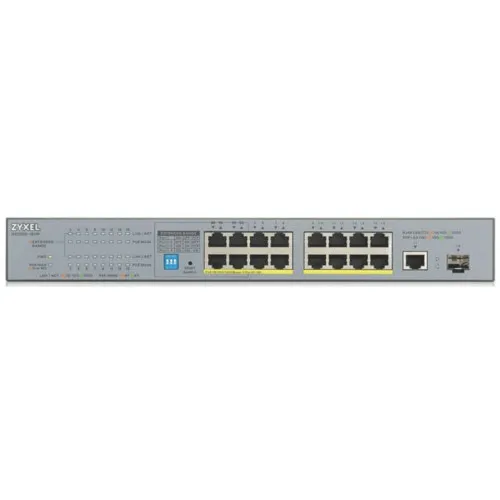 Коммутатор Zyxel GS1300-18HP GS1300-18HP-EU0101F (1000 Base-TX (1000 мбит/с), Без SFP портов)