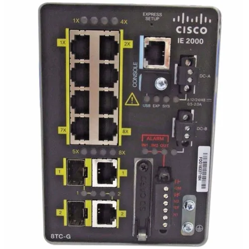 Коммутатор Cisco IE-2000-8TC-B (100 Base-TX (100 мбит/с), 2 SFP порта) Коммутатор Cisco IE-2000-8TC-B (100 Base-TX (100 мбит/с), 2 SFP порта)