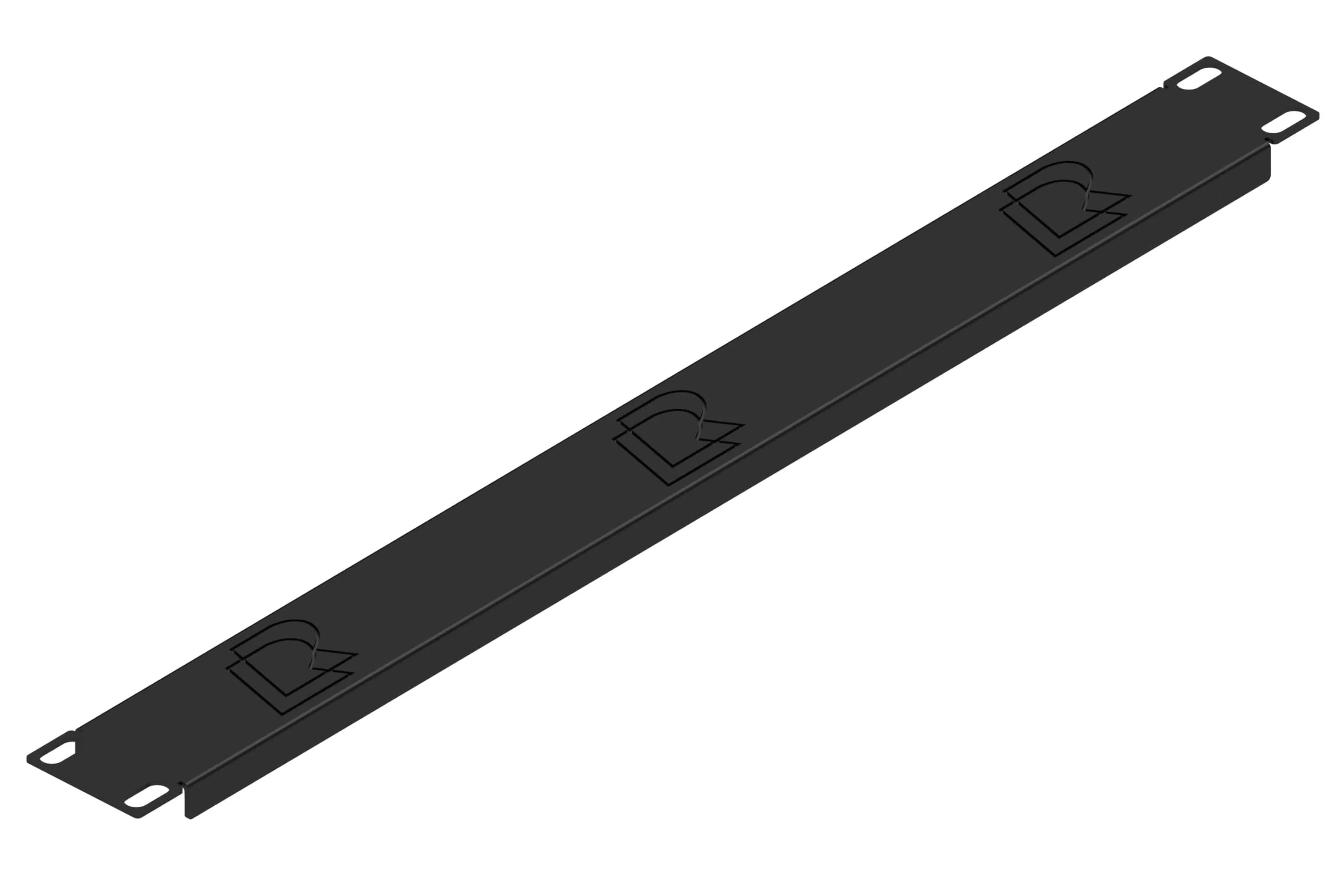 Заглушка 19" 1U, черная RUSRACK