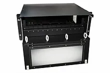 Патч-панель Hyperline FO-19BX-4U-F2-12xSLT-W120H32-EMP 19"  12 портов черный